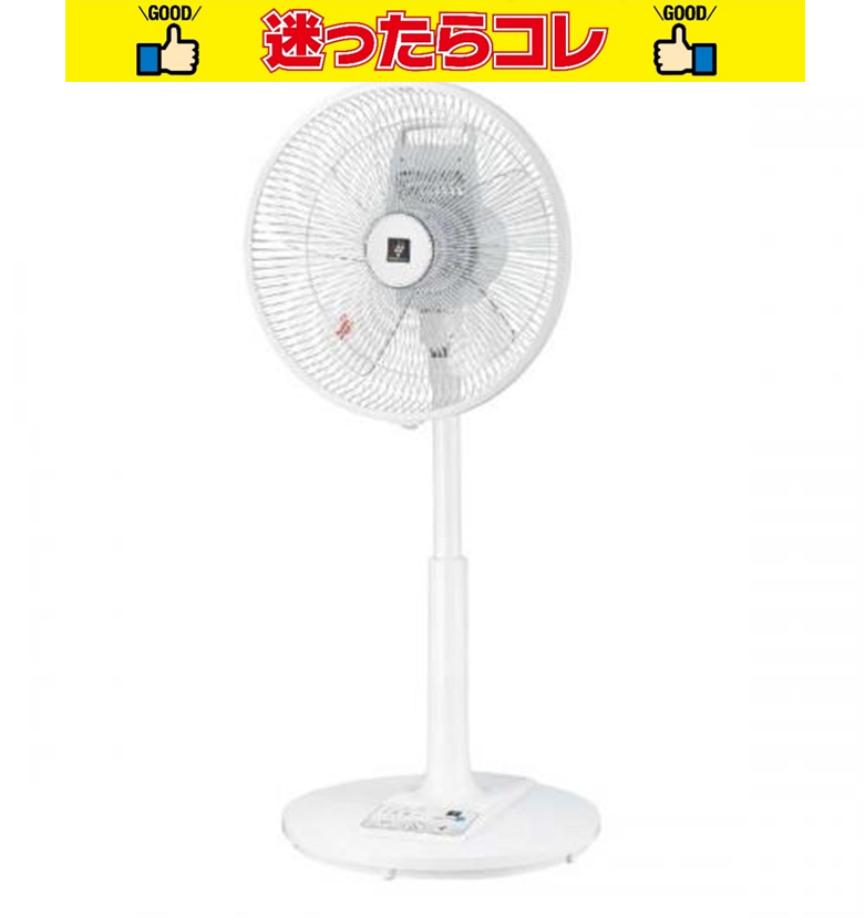 【SALE】シャープ SHARP リビング扇風機 ACモーター搭載 プラズマクラスター扇風機  ホワイト系 PJ-R3AS-W