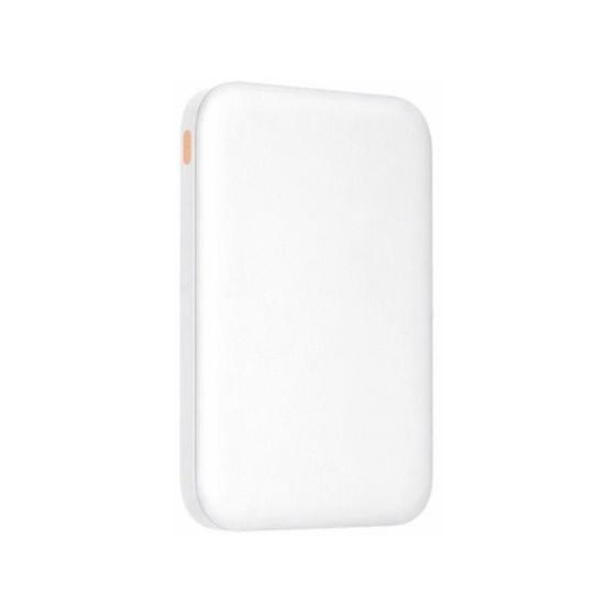 ラソス LAZOS 半固体 モバイルバッテリー 5000mAh マグネット充電式 ホワイト L-SMB5-WH