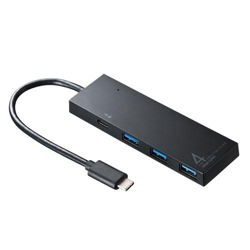 サンワサプライ USB Type C ハブ PD60W対応 USB-3TCH8BK