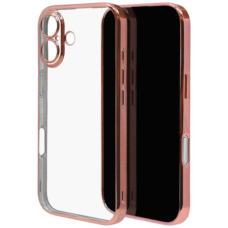 ラスタバナナ iPhone 17用　極ＴＰＵケース　メタルフレーム　 ピンクゴールド 8869IP5ATPLPKGD