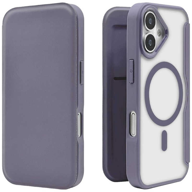 ラスタバナナ iPhone 17ケース ハイブリッド手帳 磁力充電対応 BG ブルーグレー 8867IP5ABHPMBG