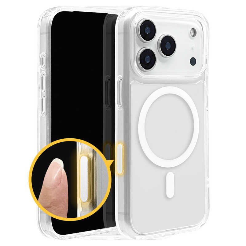 ラスタバナナ iPhone 17 Proケース ハイブリッド CMコントロール 磁力充電対応 クリア 8995IP5BHPMCCL