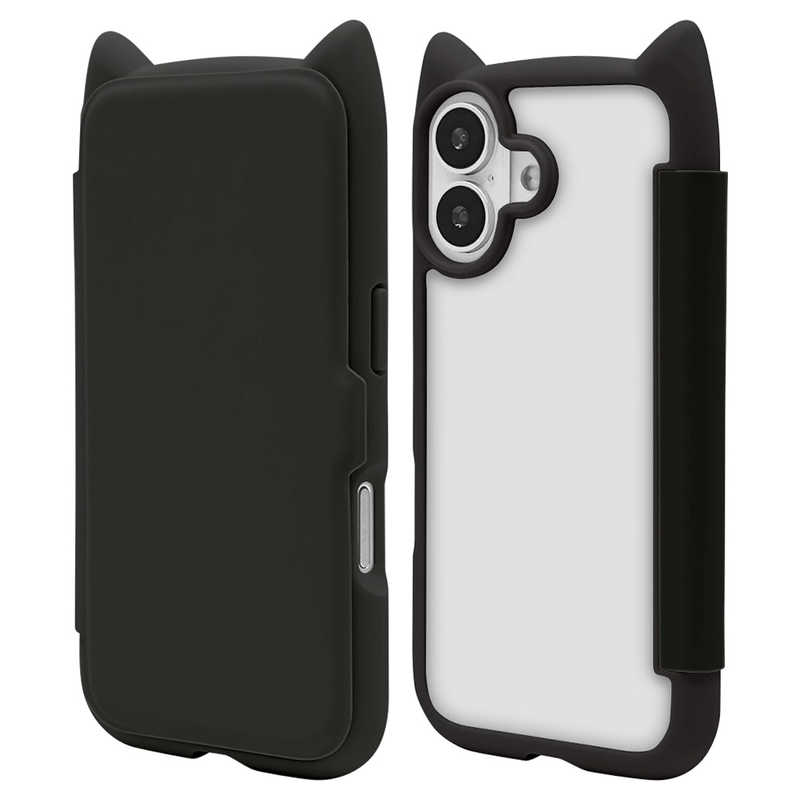 ラスタバナナ iPhone17用猫耳手帳ケース ブラック 9169IP5ABHPBK