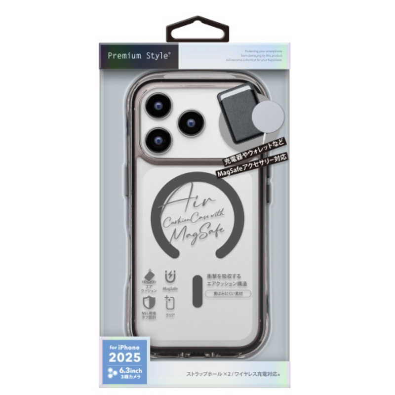 PGA iPhone 17 Pro用MagSafe エアクッションケース PG-25BMA01BK
