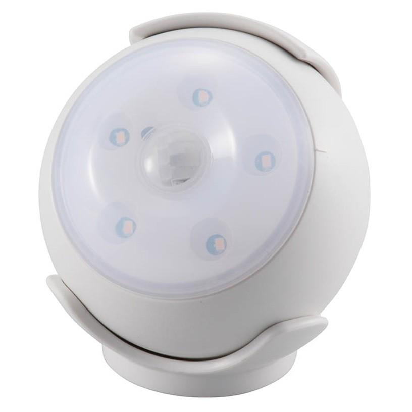 オーム電機 OHM ELECTRIC LEDセンサーライト 屋内用 人感・明暗センサー 乾電池式 約15ルーメン ホワイト LS-B15-W
