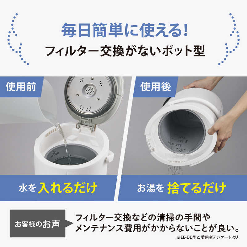 デンキチWeb / 象印 ZOJIRUSHI スチーム式加湿器 ホワイト EE-DG35-WA