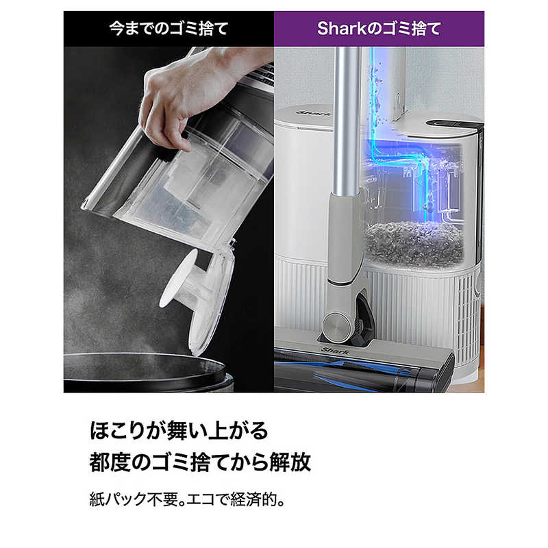 デンキチWeb / SHARK 自動ゴミ収集機能搭載 スティッククリーナー