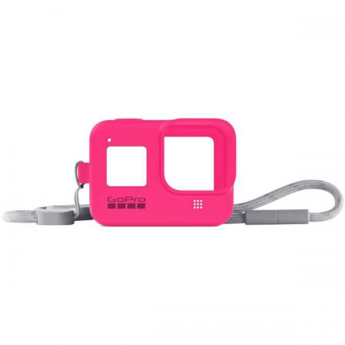 【SALE】GoPro スリーブ + ランヤード エレクトリックピンク　for HERO8ブラック | AJSST-007