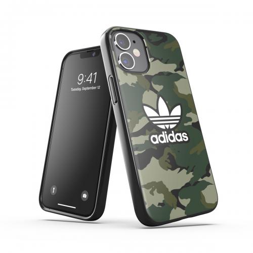 【SALE】adidas アディダス iPhone 12 mini スマホケース Originals Snap Case Graphic AOP FW20  Black/Night Cargo 42378EX7973