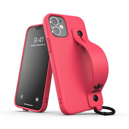 【SALE】adidas アディダス iPhone 12 mini スマホケース Originals Hand Strap Case FW20 Signal Pink 42396EX7991