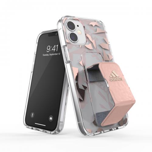 【SALE】adidas アディダス iPhone 12 mini スマホケース Performance Clear Grip Case FW20  Pink Tint 42448EX8000