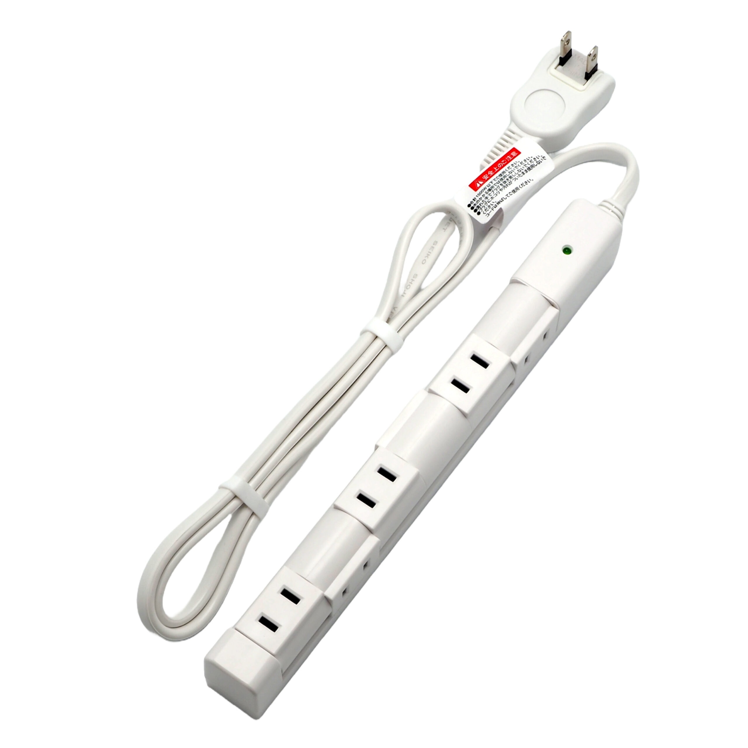 星光商事 STAR LIGHT 回転スリムタップ 6個口 2m ホワイト SK-6KRT02W