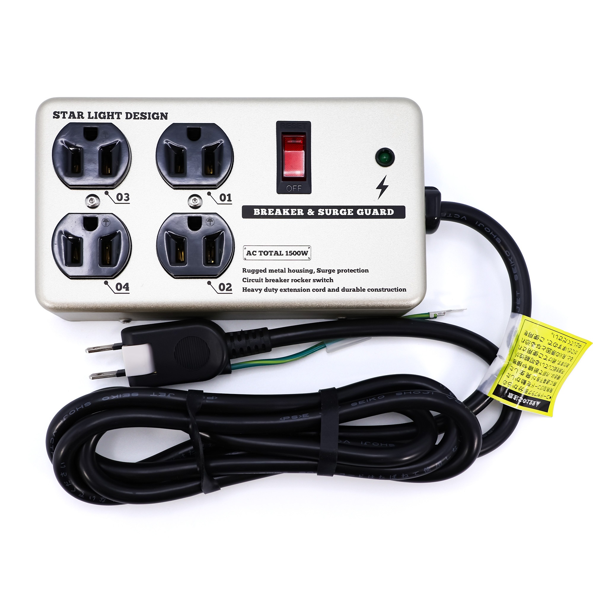 星光商事 STAR LIGHT スチールタップ 4個口 SK-ST4AC18SL