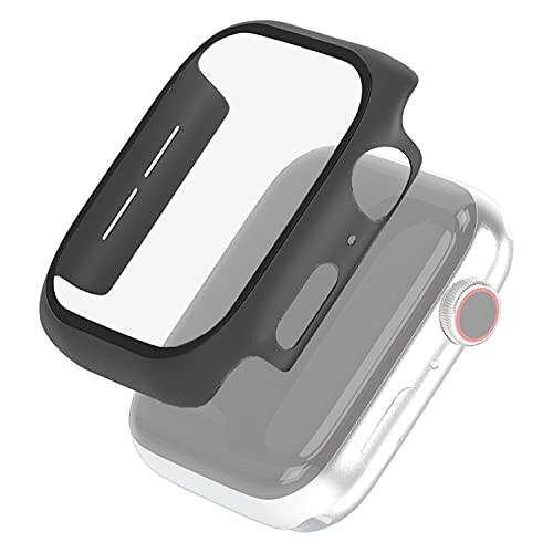 エレコム ELECOM Apple Watch フルカバーケース 44 mm 用 ガラスケース アップルウォッチ ブラック AW-44CSPCGBK