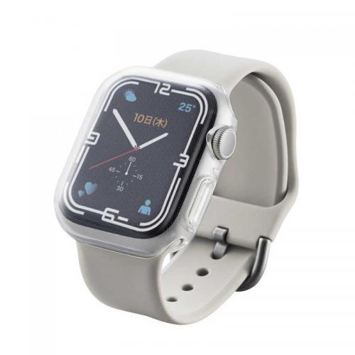エレコム ELECOM Apple Watch series7 41mm 用 フルカバーソフトケース アップルウォッチ シリーズ7 クリア AW-21BFCUCR