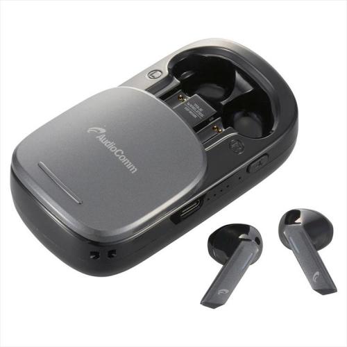 オーム電機 OHM AudioComm 完全ワイヤレスイヤホン ブラック HSP-W530N