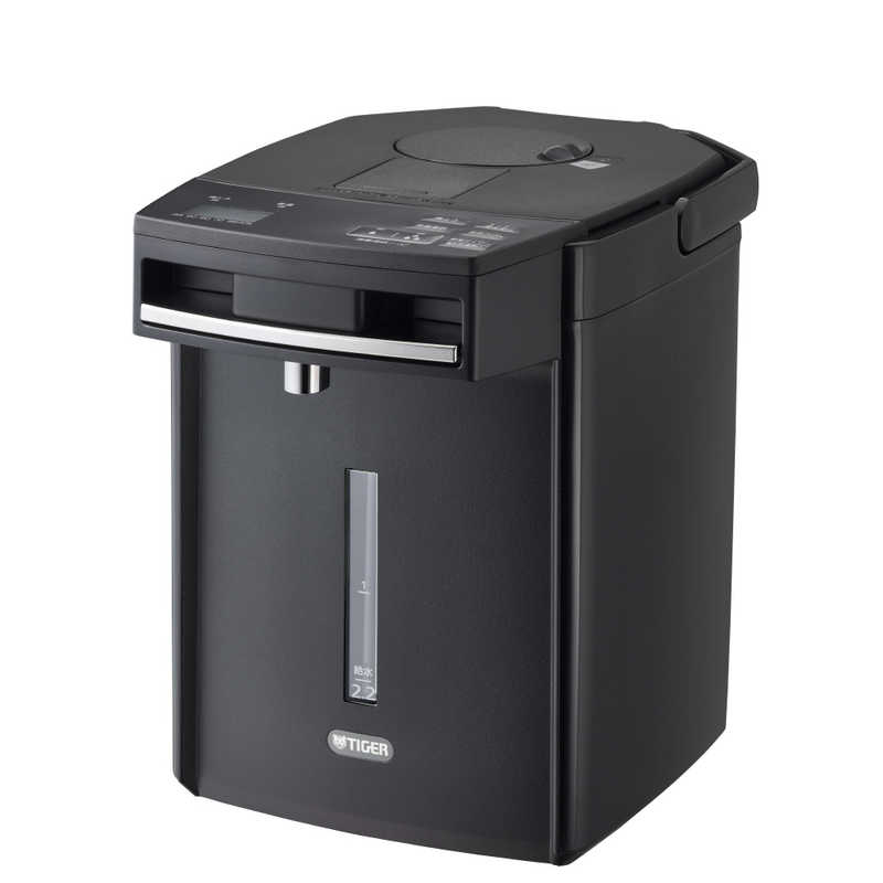 タイガー TIGER 電気ポット 蒸気レスVE電気まほうびん 2.2L アーバンブラック PIM-H220KE