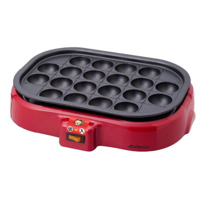【SALE】Abitelax 電気たこやき器 20穴 レッド ADT-20 アビテラックス