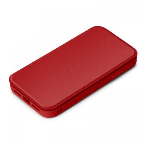 PGA iPhone 13 Pro 3眼 ガラスフリップケース Premium Style レッド PG-21NGF04RD