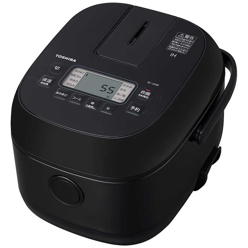 東芝 TOSHIBA IH炊飯器 3合炊き 備長炭ダイヤモンド釜 ブラック RC-5XW-K