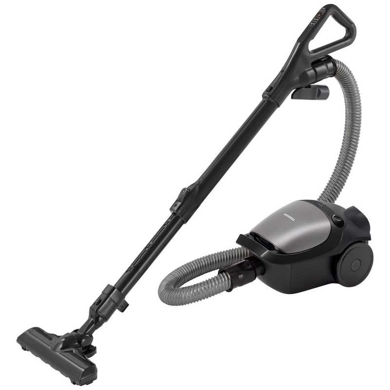 東芝 TOSHIBA キャニスター掃除機 紙パック式 エアー式ヘッド搭載 ストームグレー VC-PM7A-H