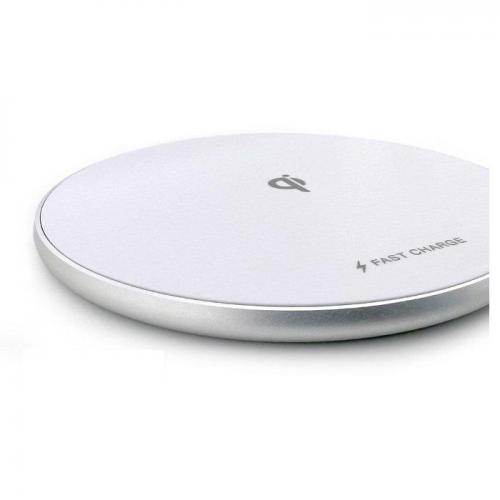 エアージェイ air-J QI対応 置き型ワイヤレス充電パッド 7.5W/ 10W ホワイト AWJ-PD9WH