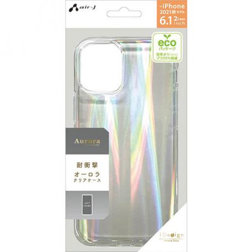 エアージェイ air-J iPhone 13 6.1インチ 用 耐衝撃レインボーケース RA AC-P21-FCGRA