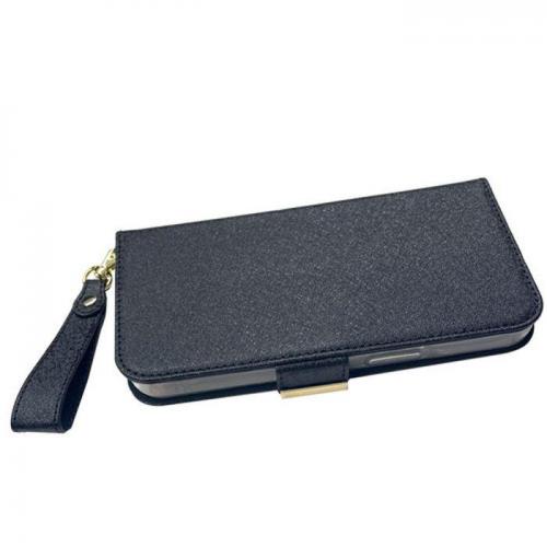 エアージェイ air-J iPhone 13 mini 5.4インチ 用 手帳型シャイニーケース ブラック   AC-P21M-SHYBK