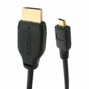 オーム電機  OHM HDMI microケーブル Ver1.4対応 2.0m VIS-C20EU-K