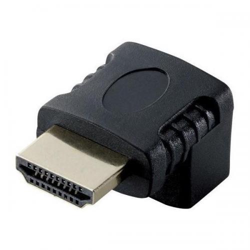 【SALE】エレコム ELECOM HDMI L字型アダプタ(タイプA-タイプA) 下向き ブラック AD-HDAAB02BK