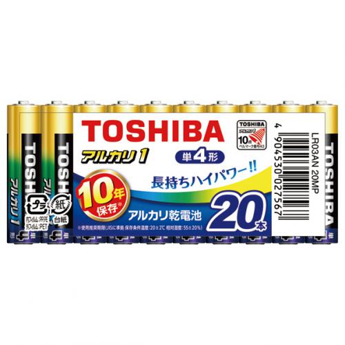 東芝 TOSHIBA アルカリ乾電池 単4形 20本パック LR03AN20MP