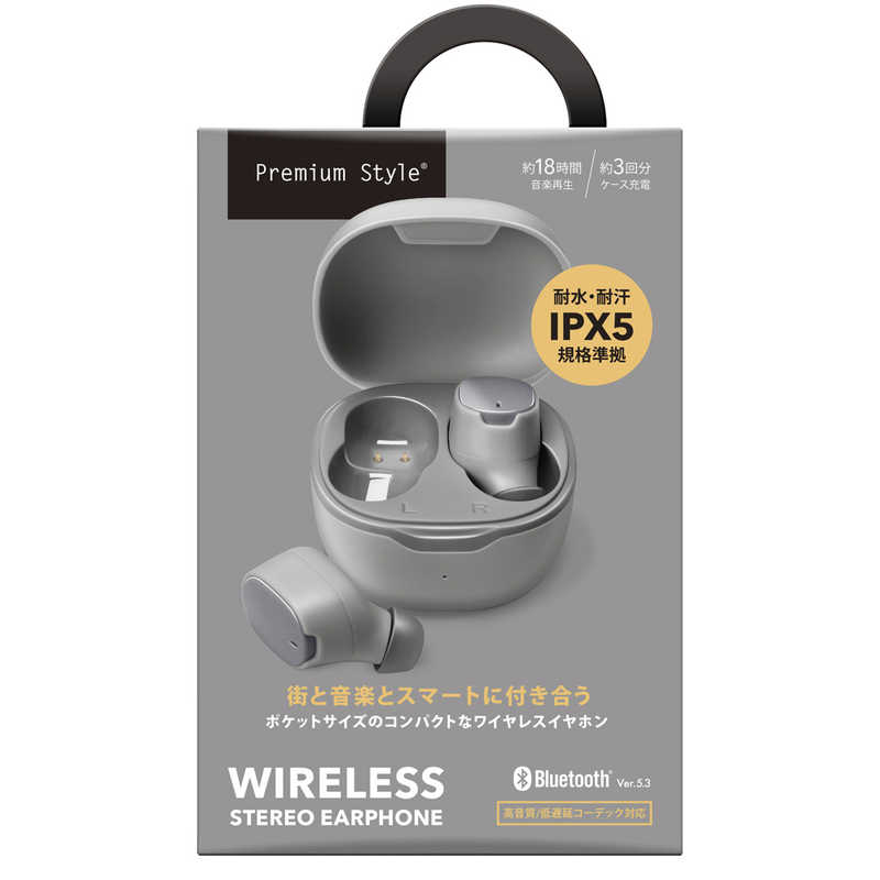 PGA 完全ワイヤレスイヤホン グレー PG-BTE17TW3GY