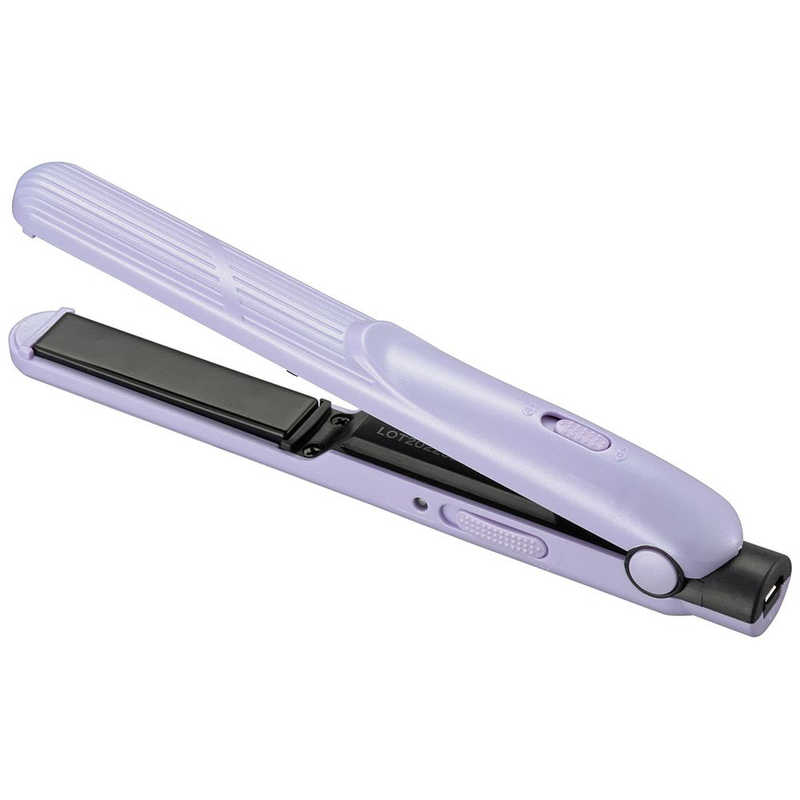 オーム電機 Iberis ストレートアイロン Iberis モバイルヘアアイロン 13mm 200℃ USB給電式 ヴァイオレット HB-HIUD-V