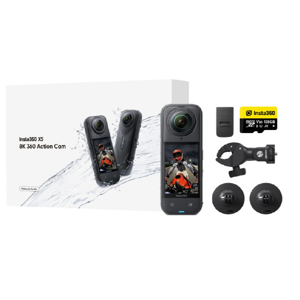 INSTA360 インスタ インスタサンロクマル 360°カメラ Insta360 X5 モーターサイクルバンドル ［防水］CINSAAHA-X502
