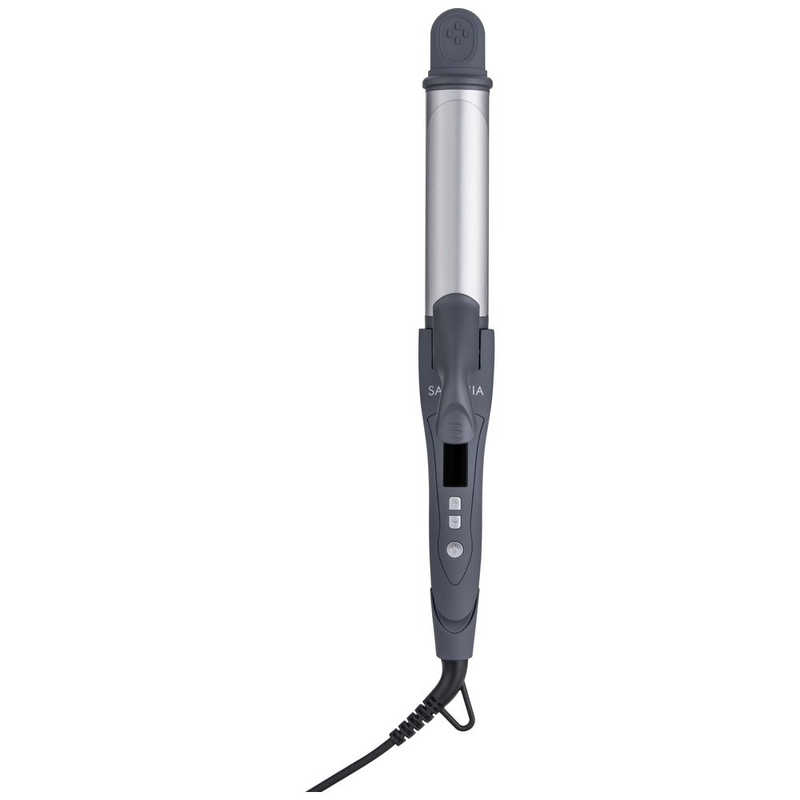 サロニア SALONIA 2WAYストレート&カールヘアアイロン 32mm 100℃～220℃ 海外対応 交流(コード)式 グレー SL-002AGR