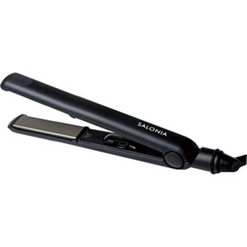 サロニア SALONIA ストレートアイロン 24mm 120℃～230℃ 海外対応 交流(コード)式 ブラック SL-004