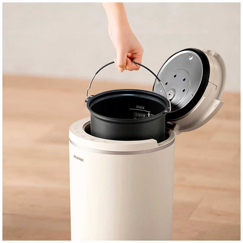 IRIS OHYAMA スチーム加湿器 KHM-MFU601-C 丸洗いスチーム式加湿器 オヤスミスト 600ml KHM-MHU601-C ライトモカ