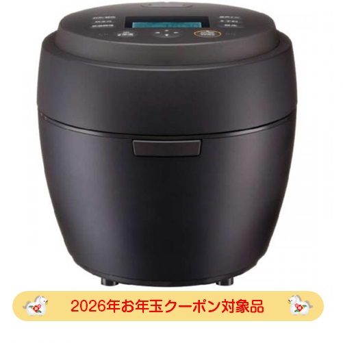 【2026年お年玉クーポン対象品】三菱電機 MITSUBISHI IHジャー炊飯器 5.5合炊き 本炭釜 紬 炭漆黒 NJ-BW10H-B
