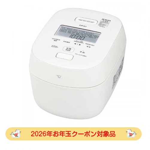 【2026年お年玉クーポン対象品】象印 ZOJIRUSHI 圧力IH炊飯ジャー 炎舞炊き 5.5合炊き ホワイト NW-NB10-WA