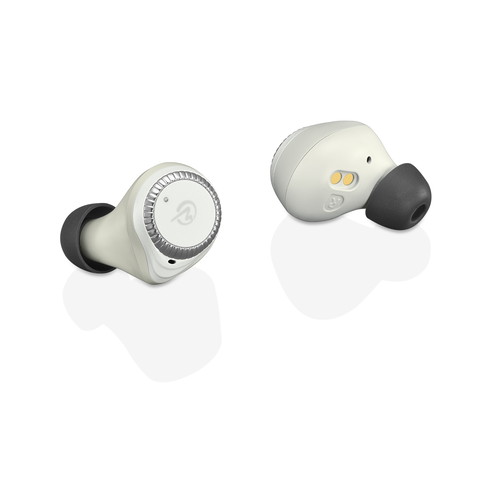 【SALE】【在庫限り】M-SOUNDS エムサウンズ 完全ワイヤレスイヤホン ノイズキャンセリング対応 マットホワイト×シルバー MS-TW33WH