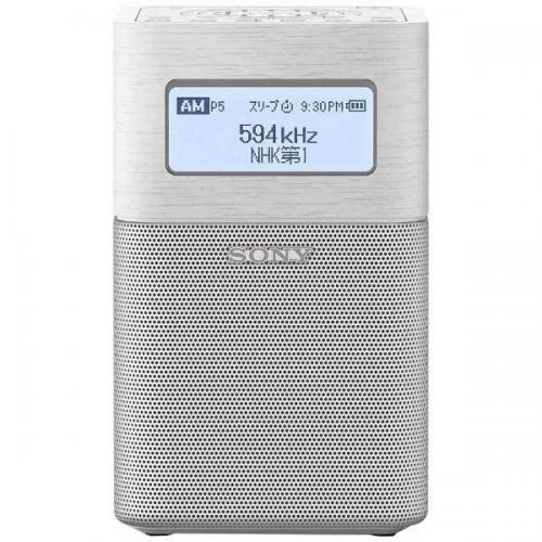 SONY ワイドFM対応 FM AM Bluetooth搭載ホームラジオホワイト SRF-V1BT WC ソニー