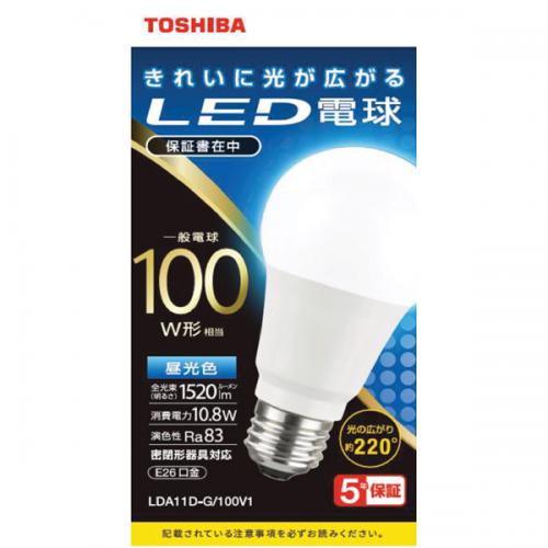 東芝 TOSHIBA LED電球 100W 昼光色 E26 LDA11D-G/100V1
