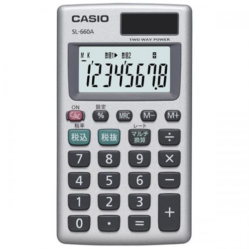 CASIO カード型パーソナル電卓 8桁 SL-660A-N カシオ