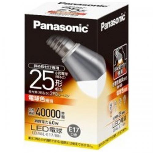 Panasonic 斜め取付け専用LED電球 小型電球形 390lm 電球色 口金E17 LDA6LE17BH パナソニック