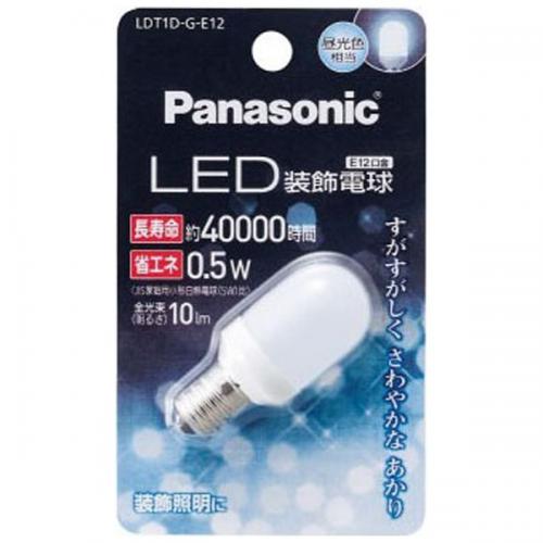 Panasonic LED装飾電球 装飾電球T形 10lm 昼光色 口金E12 LDT1DGE12 パナソニック