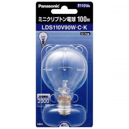 Panasonic ミニクリプトン電球 100形 クリア 口金E17 LDS110V90WCK パナソニック