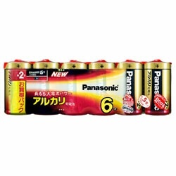 Panasonic アルカリ乾電池単2形6本パック LR14XJ/6SW パナソニック