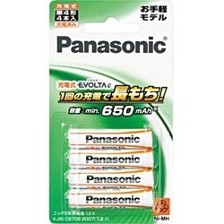 Panasonic 充電式エボルタ 単4形 4本パック BK-4LLB/4B パナソニック