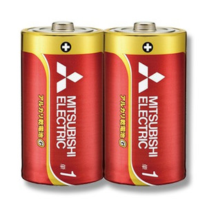 MITSUBISHI アルカリ乾電池単1形2本パック LR20GD/2S 三菱