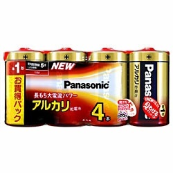 Panasonic アルカリ乾電池単1形4本パック LR20XJ/4SW パナソニック